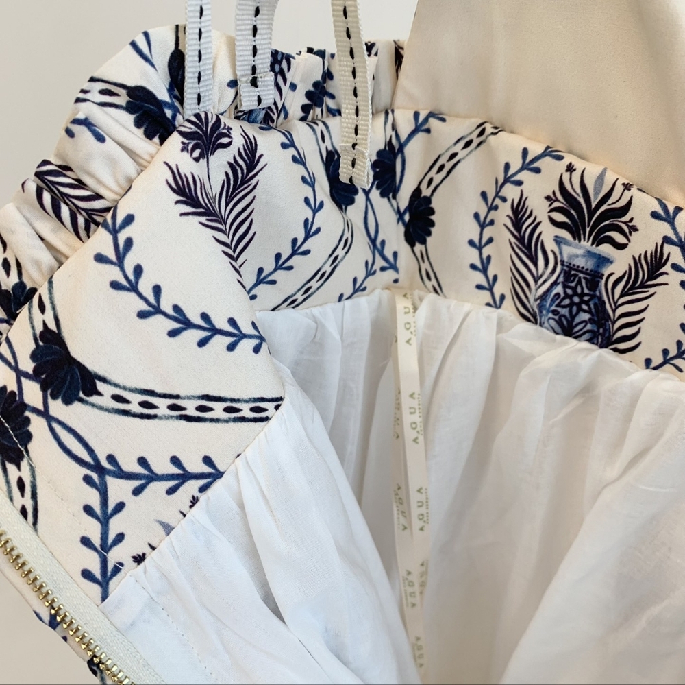 AGUA BY AGUA BENDITA Salvador Jarron printed cotton-poplin peplum mini dress - Picture 10 of 11